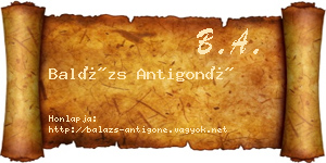 Balázs Antigoné névjegykártya